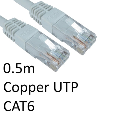 RJ45 (M) to RJ45 (M) CAT6 0.5m White OEM Moulded Boot Copper UTP Network Cable - IT Supplies Ltd