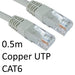 RJ45 (M) to RJ45 (M) CAT6 Grey OEM Moulded Boot Copper UTP Network Cable 0.5m - IT Supplies Ltd