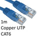 RJ45 (M) to RJ45 (M) CAT6 1m Blue OEM Moulded Boot Copper UTP Network Cable - IT Supplies Ltd