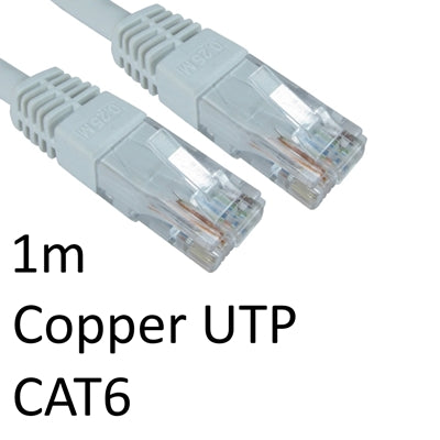 RJ45 (M) to RJ45 (M) CAT6 1m White OEM Moulded Boot Copper UTP Network Cable - IT Supplies Ltd