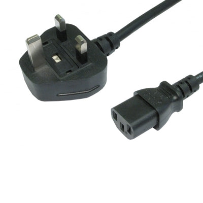 UK Mains to IEC Kettle 10m Black OEM Power Cable - IT Supplies Ltd