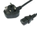 UK Mains to IEC Kettle 10m Black OEM Power Cable - IT Supplies Ltd