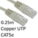 RJ45 (M) to RJ45 (M) CAT5e Grey OEM Moulded Boot Copper UTP Network Cable 0.25m - IT Supplies Ltd