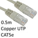 RJ45 (M) to RJ45 (M) CAT5e Grey OEM Moulded Boot Copper UTP Network Cable 0.5m - IT Supplies Ltd