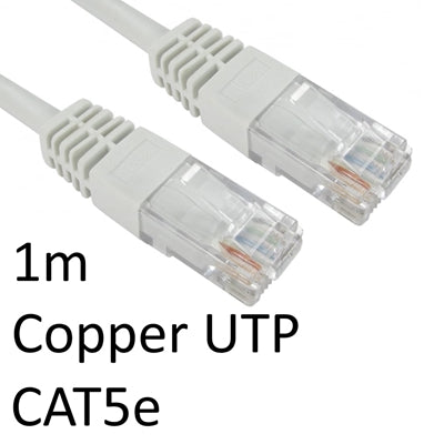 RJ45 (M) to RJ45 (M) CAT5e 1m White OEM Moulded Boot Copper UTP Network Cable - IT Supplies Ltd