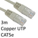 RJ45 (M) to RJ45 (M) CAT5e Grey OEM Moulded Boot Copper UTP Network Cable 3m - IT Supplies Ltd