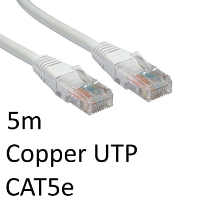 RJ45 (M) to RJ45 (M) CAT5e White OEM Moulded Boot Copper UTP Network Cable 5m - IT Supplies Ltd