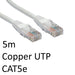 RJ45 (M) to RJ45 (M) CAT5e White OEM Moulded Boot Copper UTP Network Cable 5m - IT Supplies Ltd