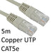 RJ45 (M) to RJ45 (M) CAT5e Grey OEM Moulded Boot Copper UTP Network Cable 5m - IT Supplies Ltd