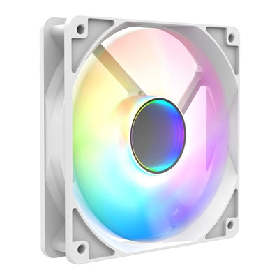 CIT Halo 120mm Infinity ARGB White 4-Pin PWM High-Performance PC Cooling Fan with Addressable RGB Lighting and Superior Airflow - IT Supplies Ltd