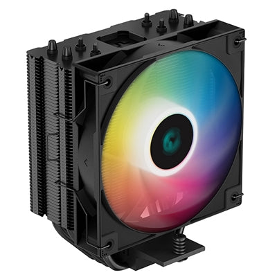 DeepCool AG400 BK ARGB Fan CPU Cooler, Universal Socket, High Efficiency 120mm PWM Addressable RGB Fan, 2000RPM, 4 Heat Pipes, 220W Heat Dissipation Power, Unique Matrix Fin Design, Intel LGA 1700 Bracket Included - IT Supplies Ltd