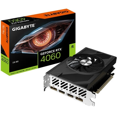 Gigabyte NVIDIA GeForce RTX 4060 D6 8G Graphics Card, 8GB GDDR6, 3072 CUDA Cores, 2460 MHz Core Clock, Single Fan, 2x DisplayPorts / 2x HDMI Ports - IT Supplies Ltd