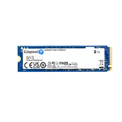 Kingston NV3 (SNV3S/2000G) 2TB NVMe SSD, M.2 Interface, PCIe Gen4, 2280, Read 6000 MB/s, Write 5000 MB/s, 3 Year Warranty - IT Supplies Ltd