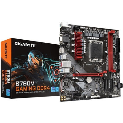 Gigabyte B760M GAMING DDR4 Intel 1700 Socket Motherboard, Micro-ATX, 2x DDR4 Slots, 2x M.2 Sockets, 1x USB-C Port, 1x D-Sub / 1x Display Port 1.2 / 1x HDMI Port - IT Supplies Ltd