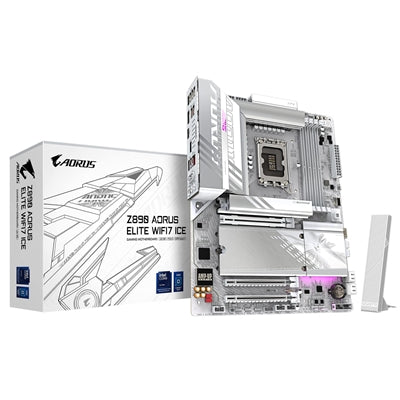 Gigabyte Z890 AORUS ELITE WIFI7 ICE Intel 1851 Socket Motherboard, ATX, 4x DDR5 Slots - IT Supplies Ltd