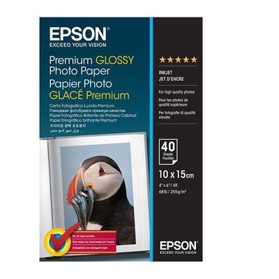 Epson 255gsm 10x15cm Premium Glossy Photo Paper 40 Sheets - IT Supplies Ltd