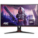 AOC C24G2AE/BK 24 Inch Curved Full HD VA Monitor, 165Hz, 1ms, DisplayPort, HDMI, VGA, Speakers, AMD FreeSync - IT Supplies Ltd