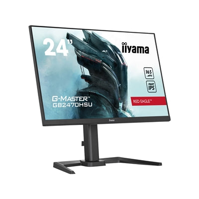 iiyama G-Master Red Eagle 23.8 Inch Gaming Monitor GB2470HSU-B5, Height Adjustable, Full HD, 165Hz, 0.8ms, FreeSync, HDMI, Display Port, USB Hub - IT Supplies Ltd