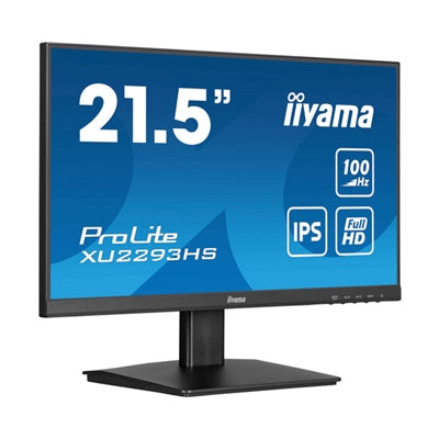 iiyama PROLITE XU2293HS-B6 22 inch IPS Monitor, Full HD, 1ms, HDMI, DisplayPort, Freesync, 100Hz, Speakers, Black, Internal PSU, VESA - IT Supplies Ltd