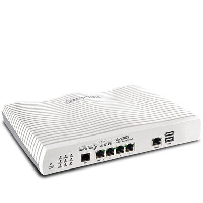 DrayTek V2832-K Vigor 2832 Wired Triple-WAN Firewall ADSL Modem Router with USB 3G/4G Modem Support - IT Supplies Ltd