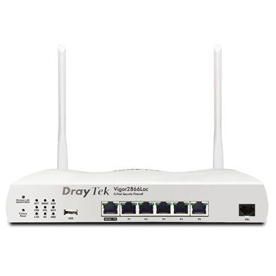 DrayTek V2866VAC-K Vigor 2866Vac Wireless 5 AC SoHo Firewall Dual-WAN VDSL/ADSL/G.FAST Modem Router with VOIP Functionality - IT Supplies Ltd