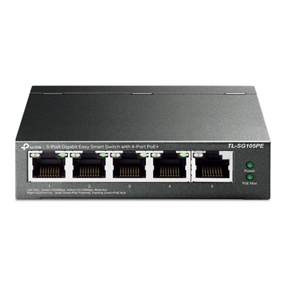 TP-Link TL-SG105PE 5-Port Gigabit Easy Smart Switch with 4-Port PoE+ - IT Supplies Ltd