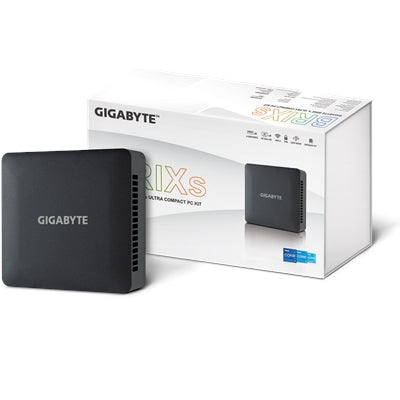 Gigabyte BRIX (GB-BRI5H-1335) Barebone Kit, Intel Core i5-1335U 4.6GHz 10 Core CPU, 1 x DDR4 SO-DIMM Slot, 2 x M.2-2280 Slots, 1x 2.5" HDD/SSD Slot Wireless AX & Bluetooth 5.2 - IT Supplies Ltd