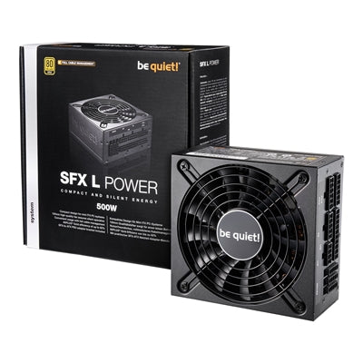 Be Quiet! 500W be quiet! SFX-L, Full Modular, 80PLUS Gold, Single Rail, 41.7A, 120mm Fan, SFX PSU w/ ATX Bracket - IT Supplies Ltd