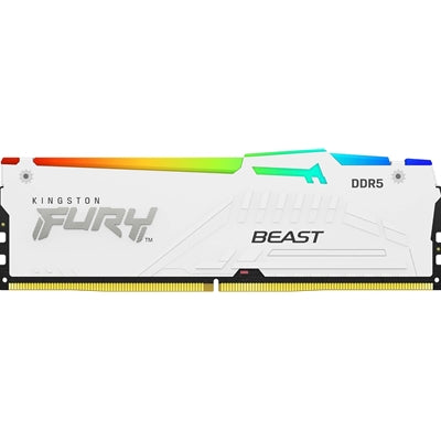 Kingston FURY Beast KF564C32BWA-32 32GB (1x32GB) RGB White System Memory, 6400MT/s, DDR5, CL32, DIMM, AMD EXPO Certified - IT Supplies Ltd