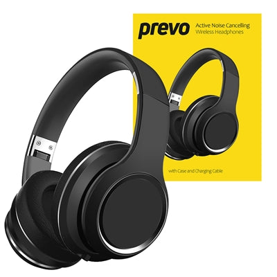 Prevo A6-ANC Active Noise Cancelling (ANC) Wireless Headphones with Bluetooth 5.4, True Wireless Stereo (TWS) Sound, Automatic Pairing & Handsfree Calls, with Case & Charging Cable - IT Supplies Ltd