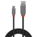 Lindy 36734 USB-A (M) 2.0 To USB Micro-B (M) 2.0 Anthra Line 480Mbps Cable - 3m Black - IT Supplies Ltd