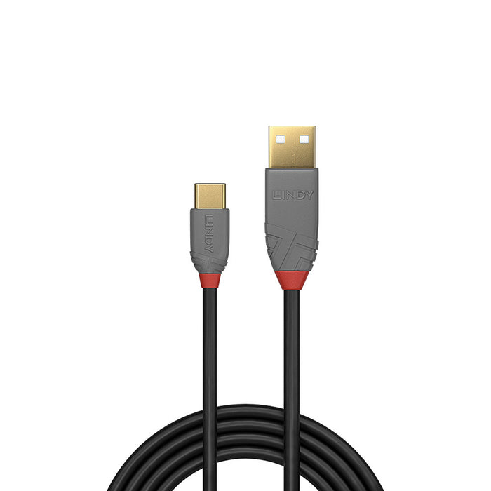 LINDY 36888 USB 2.0 Type A to C Cable, Anthra Line 3m - IT Supplies Ltd