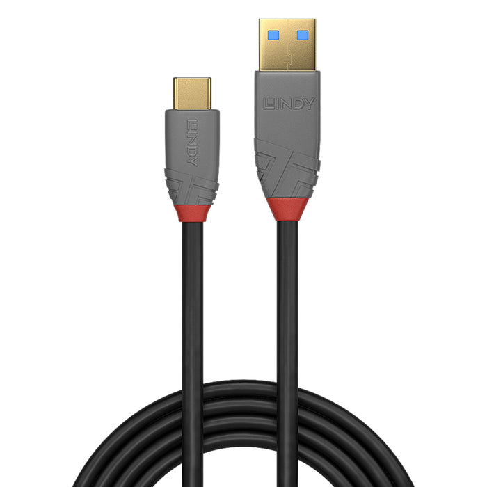 Lindy 36912 1.5m USB 3.2 Type A to C Cable, 5A PD, Anthra Line - IT Supplies Ltd