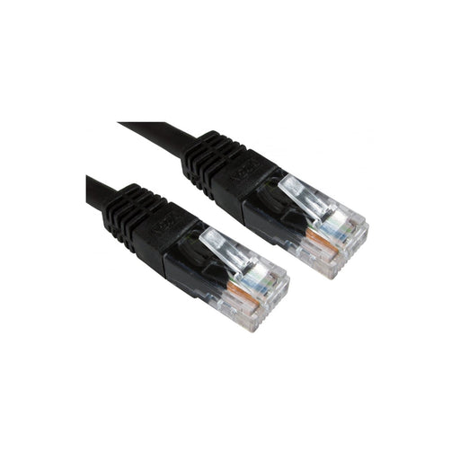 RJ45 (M) to RJ45 (M) CAT6 Black OEM Moulded Boot Copper UTP Network Cable 0.25m - IT Supplies Ltd