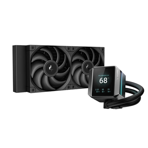 DeepCool Mystique 240 CPU Cooler, ARGB, Personalized Cooling with 2.8" TFT LCD Screen and Enhanced Pump Performance, 5 year warranty - IT Supplies Ltd