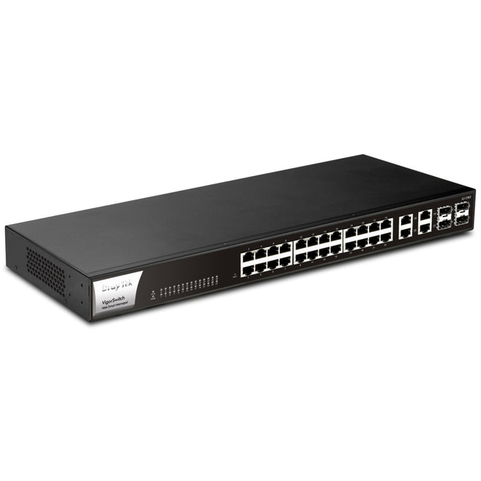 DrayTek VSG1282-K VigorSwitch G1282 24 Port Gigabit Smart Managed Switch with 4x 10GbE SFP Ports - IT Supplies Ltd