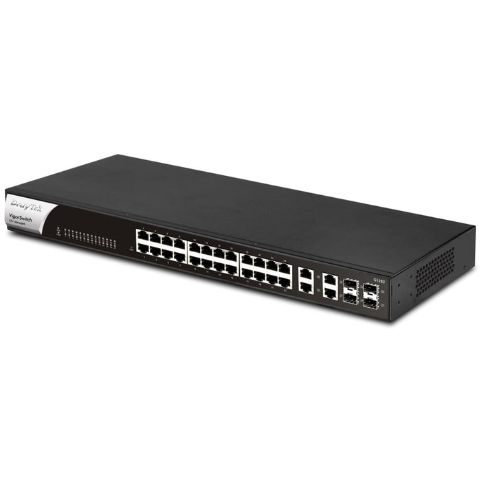 DrayTek VSG1282-K VigorSwitch G1282 24 Port Gigabit Smart Managed Switch with 4x 10GbE SFP Ports - IT Supplies Ltd