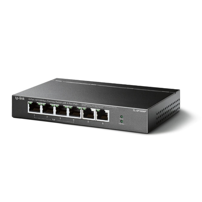 TP-Link TL-SF1006P 6-Port 10/100 Mbps Desktop Switch with 4-Port PoE+ Switch - IT Supplies Ltd