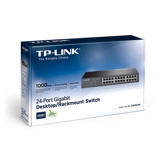 TP-Link TL-SG1024D 24 port Unmanaged Desktop/Rackmount Gigabit Switch - IT Supplies Ltd