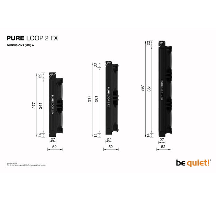 be quiet! Pure Loop 2 FX AiO Liquid CPU Cooler, Universal Socket, 240mm ARGB PWM Hub Included - IT Supplies Ltd