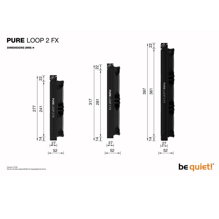 be quiet! Pure Loop 2 FX AiO Liquid ARGB CPU Cooler, Universal Socket, 360mm Radiator, ARGB PWM Hub Included - IT Supplies Ltd