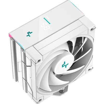 DeepCool AK400 Digital CPU Cooler, White, 1x 120mm Fan, Single Tower, ARGB, 4x Direct Touch Copper Heatpipes, Intel/AMD - IT Supplies Ltd