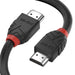 LINDY 36470 Black Line HDMI Cable, HDMI 2.0 (M) to HDMI 2.0 (M), 0.5m, Black &amp; Red, Supports UHD Resolutions up to 4096x2160@60Hz, Triple Shielded Cable, Corrosion Resistant Copper Coated Steel with 30AWG Conductors, Retail Polybag Packaging - IT Supplies Ltd