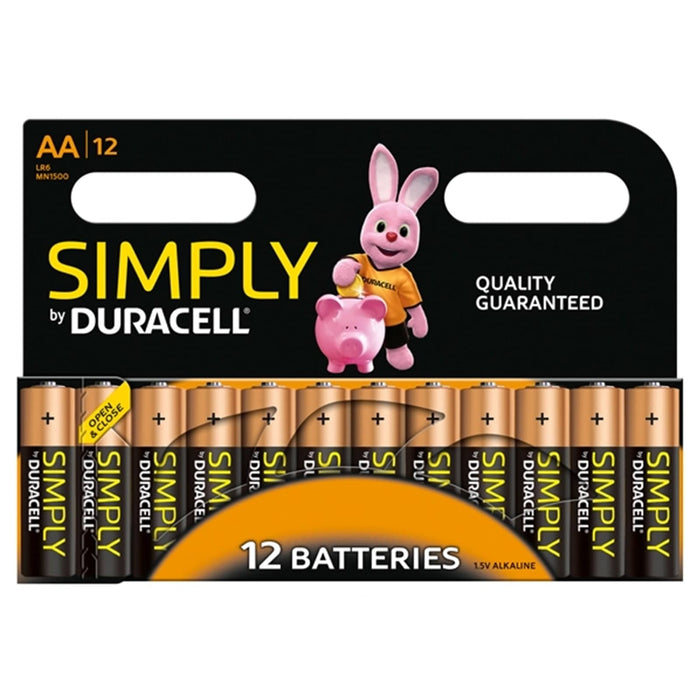 Duracell Simply Alkaline Pack of 12 AA Batteries IT Supplies Ltd