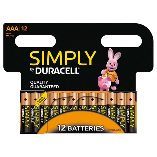 Duracell Simply Alkaline Pack of 12 AAA Batteries IT Supplies Ltd