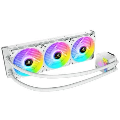 ANTEC Symphony 360 AiO Liquid CPU Cooler, Universal Socket, White, 360mm Radiator, PWM 1600RPM Cooling Fans, Addressable RGB LED Lighting with Chromatic ARGB Lighting Pump Head - IT Supplies Ltd