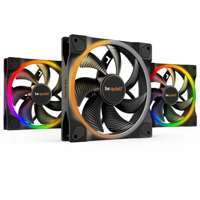 be quiet! Light Wings PWM Addressable RGB Fan Pack, 140mm, 1500RPM, 4-Pin PWM Fan & 3-Pin ARGB Connectors - IT Supplies Ltd