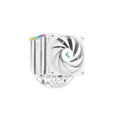 DeepCool AK620 Digital CPU Cooler, White, 2x 120mm Fan, Dual Tower, ARGB, 6x Direct Touch Copper Heatpipes, Intel/AMD - IT Supplies Ltd