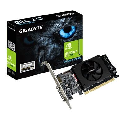 Gigabyte GeForce GT 710 2GB GDDR5 Single Fan Cooling System Low Profile Graphics Card - IT Supplies Ltd