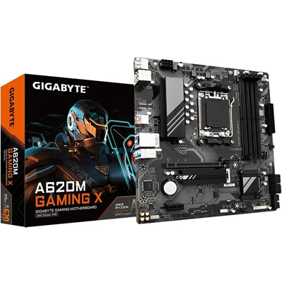 Gigabyte A620M GAMING X DDRR5 Motherboard, AMD Socket AM5, 1x PCIe 4.0 x16, 1x PCIe 4.0 x4 M.2, GbE LAN, DisplayPort, HDMI, Q-Flash Plus - IT Supplies Ltd